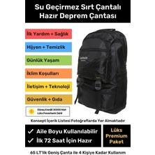 St. Morritz Orijinal Lüks Premium Solar Paket Tam Kapsamlı Hazır Deprem Çantası Ilk Yardım Acil Durum Yaşam Kiti