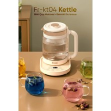 St. Morritz Dijital Göstergeli Elektrikli Cam Su Isıtıcısı Kettle Bitki Çayı Makinesi 1,6l 800W FR-KT04