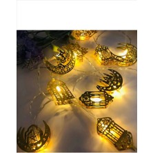 St. Morritz Ramazan Ayına Özel Karışık Figürlü Metal LED Işıklar Süsleme Işığı Gün Işığı