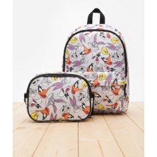 Hayal Çanta Desenli Sırt Çantası + Beslenme Çantası Seti
