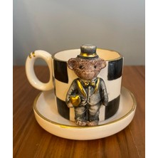 Atölye no17 Siyah Damalı Erkek Teddy Fincan