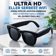 BGG Tech Ultra Hd Akıllı Güneş Gözlüğü Wifi Aksiyon Kamerası Eller Serbest Fotoğraf ve Video Çekimli