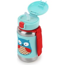 NW NessiWorld Zoo Pipetli Paslanmaz Çelik Suluk 350 ml Baykuş