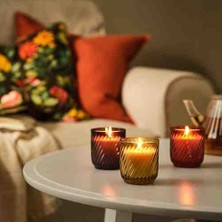 Ikea Törnfågel Karışık Renkler 20 Saat Bardakta Kokulu Mum3 Parça
