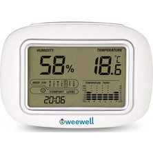 Weewell Oda Nem ve Sıcaklık Ölçer Termometre WHM140