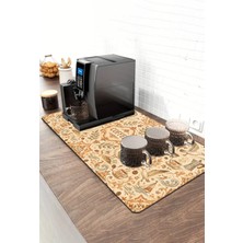 Valerine Life Barista Kahve Barı Matı 40X90CM Espresso Makinesi Çaycı Altlığı Martı Esintisi