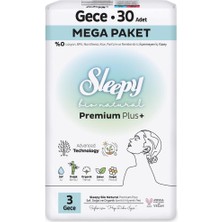 NW NessiWorld Bio Natural Premium Plus Mega Gece Ped 30 Adet
