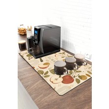 Valerine Life Barista Kahve Barı Matı 40X90CM Espresso Makinesi Çaycı Altlığı Elmalı Mola