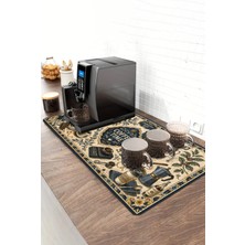 Valerine Life Barista Kahve Barı Matı 40X90CM Espresso Makinesi Çaycı Altlığı Kahve Saati