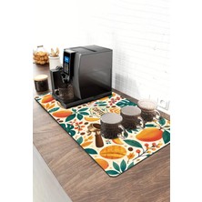 Valerine Life Barista Kahve Barı Matı 40X90CM Espresso Makinesi Çaycı Altlığı Mango Bahçesi