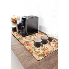 Valerine Life Barista Kahve Barı Matı 40X90CM Espresso Makinesi Çaycı Altlığı Flamingo Kahve Bahçesi