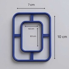 Craftelle Dikdörtgen Fotoğraf & Ayna Çerçevesi Seramik Kesici Kalıp – Polimer Kil ve Seramik Hamur Kalıbı - Krem - 7X10 cm