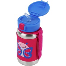 NW NessiWorld Zoo Pipetli Paslanmaz Çelik Suluk 350 ml Kelebek