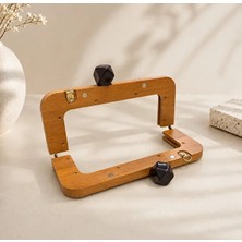 Velanee Doğal Ahşap Çanta Bursu Koyu Kahverengi 20CM