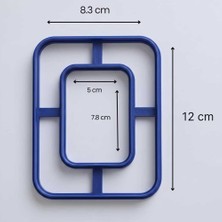 Craftelle Dikdörtgen Fotoğraf & Ayna Çerçevesi Seramik Kesici Kalıp – Polimer Kil ve Seramik Hamur Kalıbı - Krem - 8.3X12CM