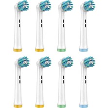 Toocare Oral B Şarjli ve Pilli Diş Fırçası Uyumlu 8 Adet Cross Actoin Yedek Başlık