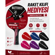 Butterfly Timo Boll Ruby Masa Tenisi Raketi Ittf Onaylı - Raket Kılıflı