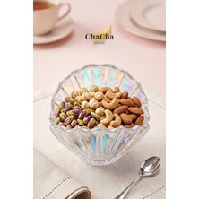 ChaCha Home Lumshell | Serisi Premium Dekoratif Cam Istiridye Çerezlik & Sunumluk | 9x9 cm | 2 Adet
