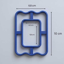 Craftelle Üst-Alt Kıvrımlı Dikdörtgen Fotoğraf & Ayna Çerçevesi Seramik Kesici Kalıp – Polimer Kil Hamur Kalıbı - Krem - 6.8X10 cm