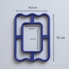 Craftelle Üst-Alt Kıvrımlı Dikdörtgen Fotoğraf & Ayna Çerçevesi Seramik Kesici Kalıp – Polimer Kil Hamur Kalıbı - Krem - 10.3X15 cm