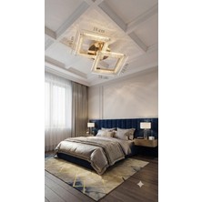 Aria Model 2"li Gold 3 Renk Modu Ledli Modern Tavana Sıfır Salon Mutfak Çocuk Yatak Odası LED Avize