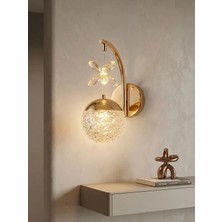 Polaris Model Tekli Gold 3 Renk Modu Kristal Taşlı Salon Mutfak Yatak Çocuk Odası Aplik