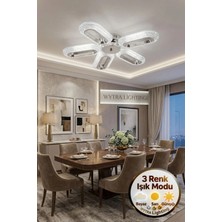 Spica Model 5"li Gümüş 3 Renk Modu Ledli Modern Tavana Sıfır Salon Mutfak Yatak Odası LED Avize