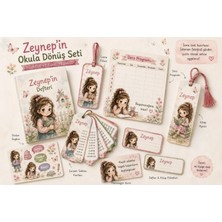 Çinili Sanat Okula Dönüş Seti | Kişiye Özel Çarpım Tablosu Ders Programı Etiket  Defter Sticker Set
