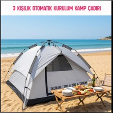 Argeus Uyguna-Yakala 200X200X130CM 3 Kişilik Otomatik Kurulum Kamp ÇADIRI-206-3