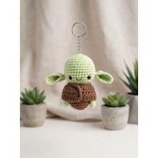 Sevimli İlmekler Amigurumi Yoda Anahtarlık
