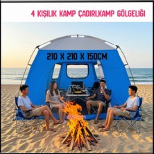 Argeus Uyguna-Yakala 210X210X150CM 4 Kişilik Kamp Çadırı,kamp GÖLGELIĞI-200-4