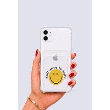 Gees Global iPhone 12 Kartlıklı Gülücük Desenli Kılıf