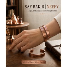 Neefy %99.9 Saf Bakır Bileklik | El Işçiliği Bakır Bileklik | Doğal Bakır Bileklik | Şık ve Zarif