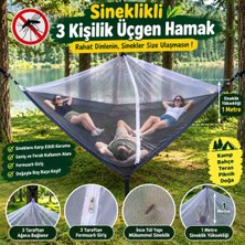 Campesnt 4 Kişilik Kare File Hamak 250X250 cm – Kamp Bahçe Piknik Hamağı, Çırcırlı Gergi Aparatlı ve Taşıma Çantalı