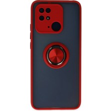 Kmrsfres Newface Xiaomi Poco C40 Kılıf Montreal Yüzüklü Silikon Kapak - Kırmızı