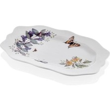 St. Morritz Butterfly Serisi Küçük Boy Oval Tabak -Kayık Tabak 25 cm 1JYC-105S