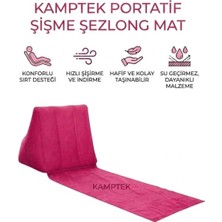 St. Morritz Kamptek Şişme Sırt Destekli Kamp Oturma Matı Yaslanma Yastığı Plaj Matı