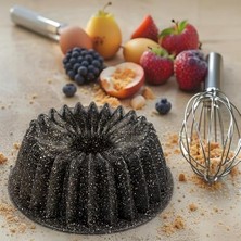 TeknoKapsül Döküm Gövdeli Keskin Kek Kalıbı 26CM, Dilimli ve Döküm, Siyah Granit Benekli Pişirme Kabı, Kolay Çıkarma, Dayanıklı Alüminyum Alaşım