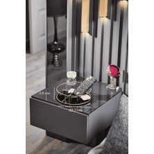 St. Morritz Mat Gold Banyo Organizer Kozmetik Takı Parfüm Havlu Düzenleyici Pleksili Paslanmaz Metal