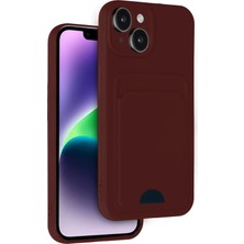 Kmrsfres Newface Iphone 14 Kılıf Kelvin Kartvizitli Silikon - Bordo