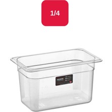 St. Morritz Pc Gastronom 1/4 Küvet Dikdörtgen Şeffaf - 150 mm - BO149