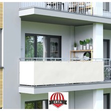 St. Morritz 3 Metre x 90 cm Beyaz Renk Polyester Balkon Demiri Brandası Su Geçirmez 1.sınıf 650G