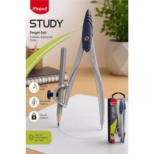 ArtMaster Siyah Metal Pergel Kurşun Kalemli 1 Adet Maped Study 119410 Pergel Matematik Geometri Mimari Proje Teknik Çizim