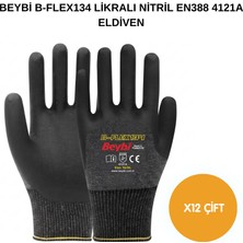 Beybi Arge Toptan B-FLEX134 Likralı Nitril Eldiven 12 Adet No 10 Xl