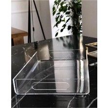 St. Morritz Nisba Ticaret Ürünü Şeffaf Akrilik Pleksi TEPSI30 x 20 cm