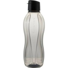 St. Morritz Tupperware Eko Şişe 1 Litre Siyah Pratik Kapak