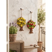 Sharp & Art Bahçe, Balkon, Ev Duvar Süsü Nar Ağacı ve Limon Ağacı