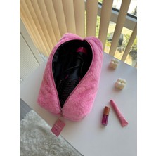 Wooly Joys Şeker Pembe Peluş Dyson Airwrap Dyson Airstrait Uyumlu Çanta / Seyahat Çantası / Büyük Boy Saç Şekillendirici Çantası / Valiz Içi Organizeri / Kozmetik Taşıma Çantası / 23 Farklı Renk Seçeneğiyle