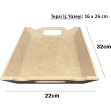 St. Morritz Ahşap Boyanabilir Ham Mdf Küçük Tepsi, 22X32CM