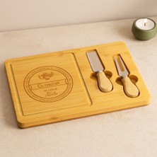 Aydogan's Ayd Bambu Peynir Sunum Panosu 19X29 cm - 2 Bıçaklı